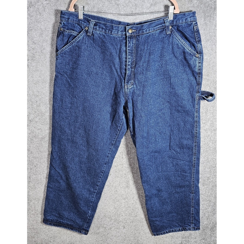 Smiths Workwear Flannel Lined Carpenter Jeans Mens Size 44X32 Blue Denim